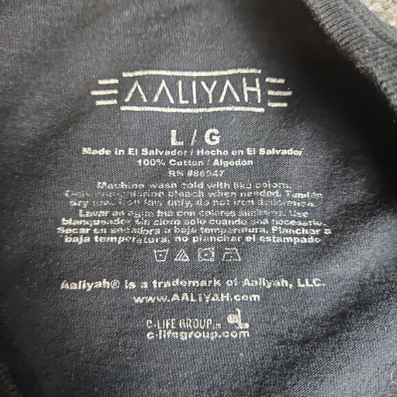 Aaliyah Graphic Tee L Official Licensed Black T-Shirt C-Life Group R&B Hip Hop - Picture 2 of 5